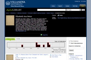 Villanova Digital Library - Anne Seton Letters